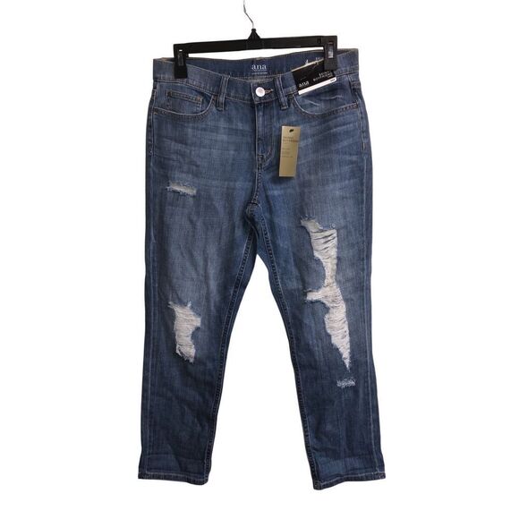 258. Ana skinny boyfriend Midrise slightly relaxed tapered leg crop size 4 - Picture 1 of 2